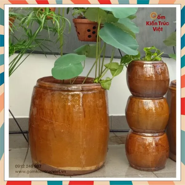 Tham khảo mẫu chậu gốm đất nung trồng cây cảnh