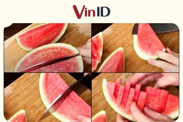 Bổ dưa hấu đẹp hình thuyền chỉ phút mốt là xong