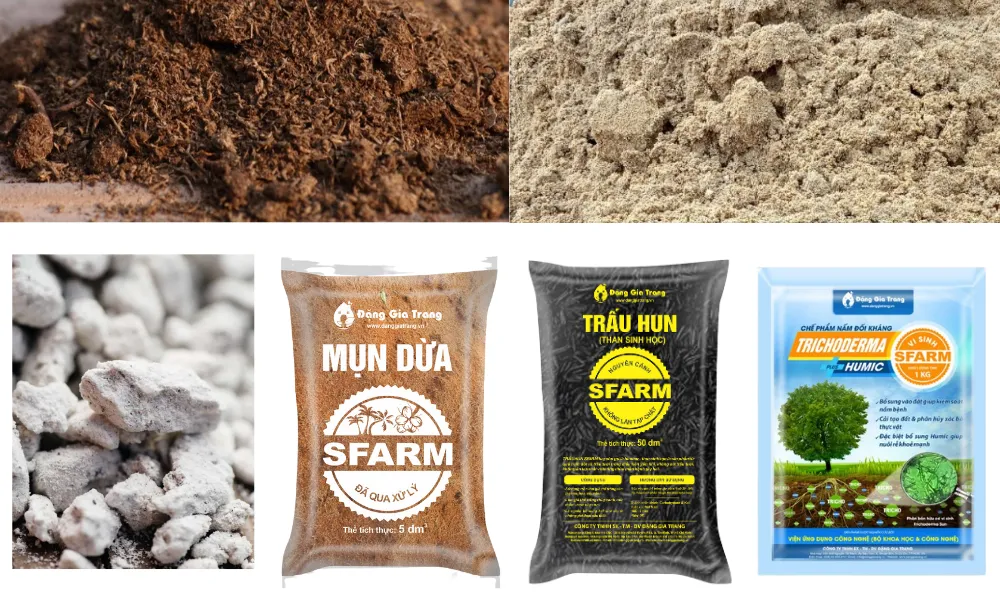 Tỷ lệ các nguyên liệu trong cách làm đất trồng hoa oải hương chuẩn