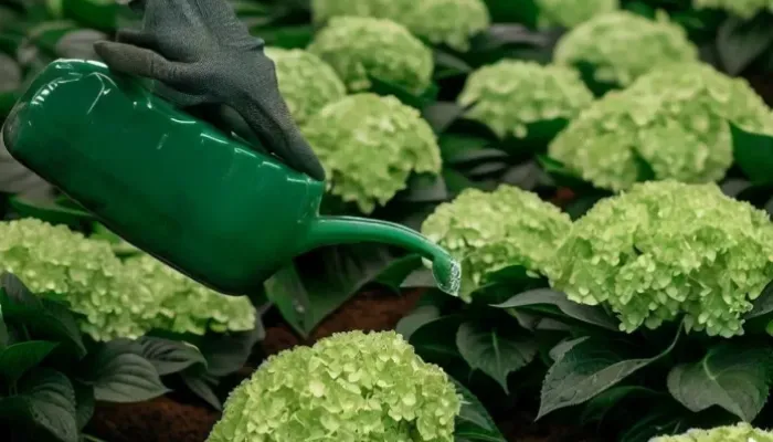 Cần tưới nước và bón phân cho cây cẩm tú cầu