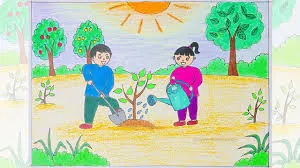 Học sinh góp sức trồng cây gây rừng, bảo vệ môi trường sống