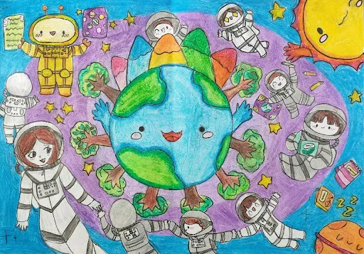 Mẫu tranh vẽ ý tưởng bảo vệ môi trường tổng hợp