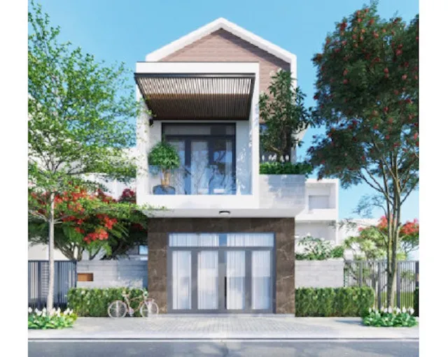 Mẫu nhà ống 2 tầng 500 triệu đơn giản, hiện đại