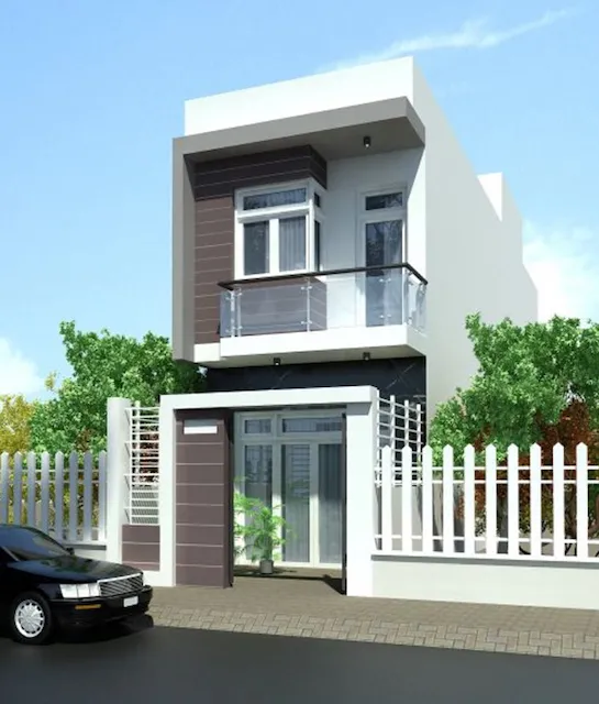 Thiết kế nhà ống 1 trệt 1 lầu tối giản, phù hợp với mặt tiền hẹp