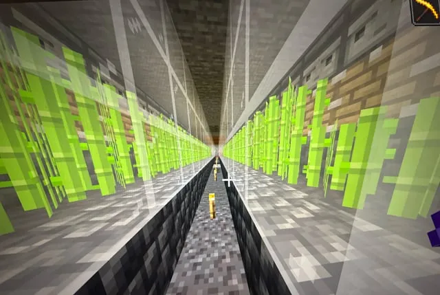 Cây non sồi được đặt trên khối đất trong hướng dẫn trồng cây táo Minecraft