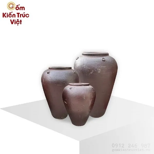 Tham khảo mẫu chậu gốm đất nung trồng cây ngoại thất