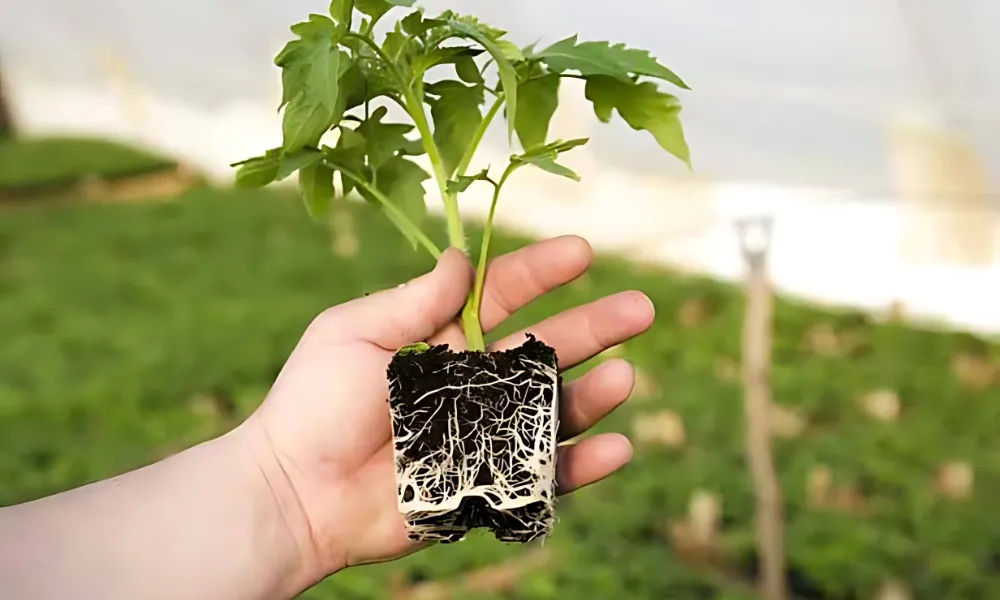 Tách cây ra khỏi bầu đất giảm thiểu việc tổn thương rễ cây