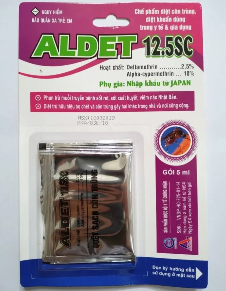 Chế phẩm diệt côn trùng Aldet 12.5SC dạng chai