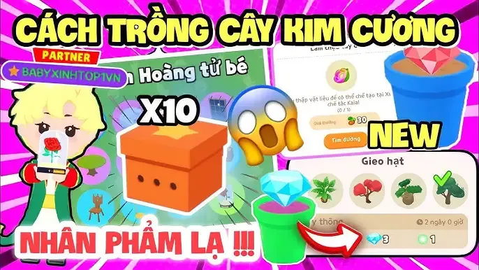 Cây Đào Trưởng Thành Trong Mini World, sẵn sàng để thu hoạch