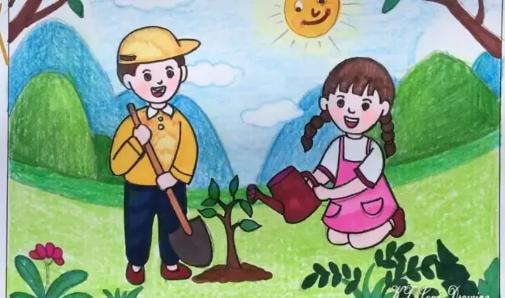 Cấu trúc và tỷ lệ cơ thể trong chủ đề vẽ tranh trồng cây gây rừng