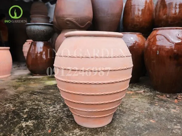 Chậu gốm trồng lan