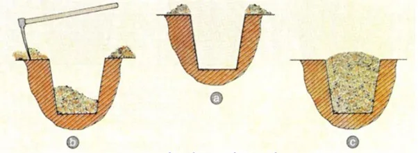 Đào hố hoặc tạo bồn trồng tre trúc