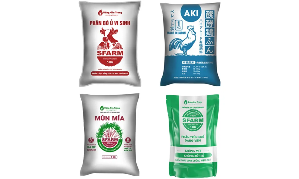 Cây hoa salem đang được bón phân hữu cơ