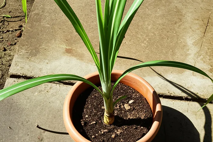 Cảnh trồng mía trong chậu tại nhà trên sân thượng