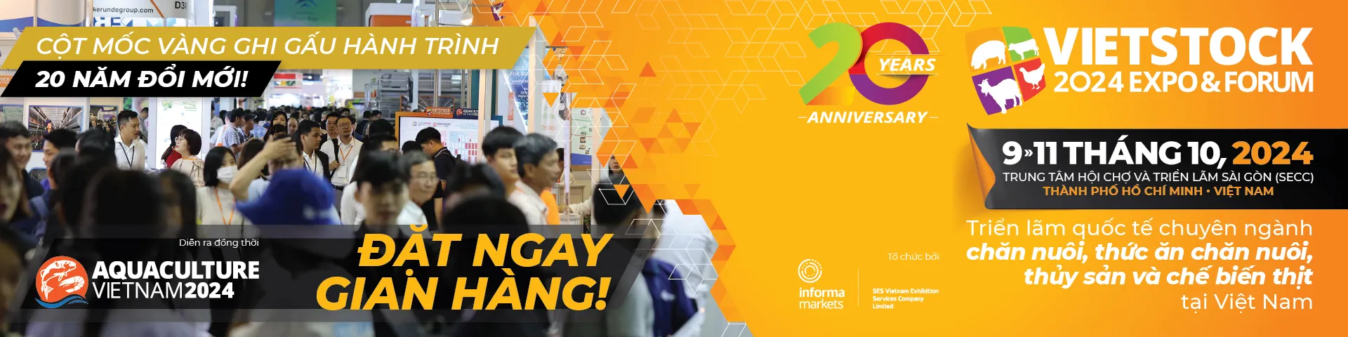Hình ảnh tổng quan Triển lãm Vietstock và Aquaculture Vietnam